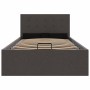 Cama canapé hidráulica almacenaje tela gris oscuro 100x200 cm
