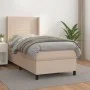 Cama box spring con colchón cuero sintético capuchino 100x200cm de vidaXL, Camas y somieres - Ref: Foro24-3132368, Precio: 33...