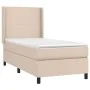 Box spring bed with cappuccino synthetic leather mattress 100x200cm by vidaXL, Beds and slatted bases - Ref: Foro24-3132368, ...
