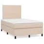 Cama box spring con colchón cuero sintético capuchino 120x200cm de vidaXL, Camas y somieres - Ref: Foro24-3142718, Precio: 37...