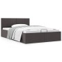 Cama canapé hidráulica de almacenaje sin colchón gris 140x200cm