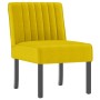 Gelber Samt gepolsterter Stuhl von vidaXL, Einfache Stühle - Ref: Foro24-352455, Preis: 59,92 €, Rabatt: %
