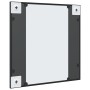 Espejo de pared cuadrado de hierro negro 50x50 cm