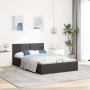 Cama canapé hidráulica de almacenaje sin colchón gris 140x200cm