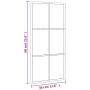 Espejo de pared rectangular de hierro negro 30x60 cm