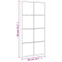 Espejo de pared rectangular de hierro negro 40x80 cm