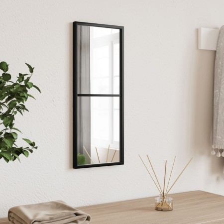 Espejo de pared rectangular de hierro negro 20x50 cm