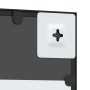 Espejo de pared rectangular de hierro negro 20x50 cm