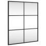 Espejo de pared rectangular de hierro negro 50x60 cm