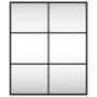 Espejo de pared rectangular de hierro negro 50x60 cm