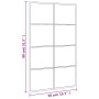 Espejo de pared rectangular de hierro negro 50x80 cm