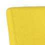 Silla tapizada de tela amarillo claro