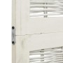 Biombo separador de 3 paneles madera maciza Paulownia blanco