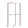 Biombo separador de 3 paneles madera maciza Paulownia blanco