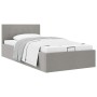 Cama hidráulica almacenaje sin colchón gris claro 90x200 cm