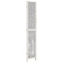 Biombo separador de 3 paneles madera maciza Paulownia blanco