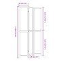 Biombo separador de 3 paneles madera maciza Paulownia blanco