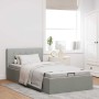 Cama hidráulica almacenaje sin colchón gris claro 90x200 cm