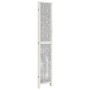 Biombo separador de 4 paneles madera maciza Paulownia blanco