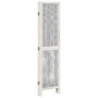 Biombo separador de 5 paneles madera maciza Paulownia blanco