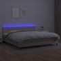 Boxspringbett LED Matratze Cappuccino Kunstleder 200x200cm von vidaXL, Betten und Lattenroste - Ref: Foro24-3134128, Preis: 5...