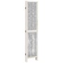 Biombo separador de 5 paneles madera maciza Paulownia blanco