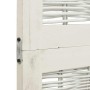 Biombo separador de 5 paneles madera maciza Paulownia blanco