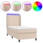 Boxspringbett LED Matratze Cappuccino Kunstleder 100x200cm von vidaXL, Betten und Lattenroste - Ref: Foro24-3139252, Preis: 3...