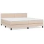 Box spring bed with cappuccino synthetic leather mattress 200x200cm by vidaXL, Beds and slatted bases - Ref: Foro24-3141028, ...