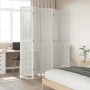 Biombo separador de 5 paneles madera maciza Paulownia blanco