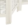 Biombo separador de 5 paneles madera maciza Paulownia blanco