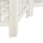 Biombo separador de 6 paneles madera maciza Paulownia blanco
