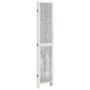 Biombo separador de 6 paneles madera maciza Paulownia blanco