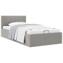 Cama hidráulica almacenaje sin colchón gris claro 100x200 cm