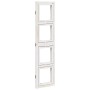 Biombo separador de 3 paneles madera maciza Paulownia blanco
