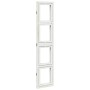 Biombo separador de 3 paneles madera maciza Paulownia blanco