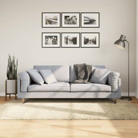 Alfombra peluda de pelo largo moderna PAMPLONA dorado 140x200cm