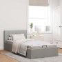 Cama hidráulica almacenaje sin colchón gris claro 100x200 cm