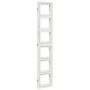 Biombo separador de 3 paneles madera maciza Paulownia blanco