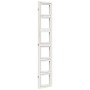 Biombo separador de 3 paneles madera maciza Paulownia blanco