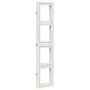 Biombo separador de 4 paneles madera maciza Paulownia blanco