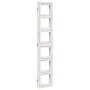 Biombo separador de 4 paneles madera maciza Paulownia blanco