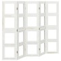 Biombo separador de 5 paneles madera maciza Paulownia blanco