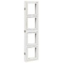 Biombo separador de 5 paneles madera maciza Paulownia blanco