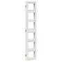 Biombo separador de 5 paneles madera maciza Paulownia blanco