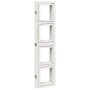 Biombo separador de 6 paneles madera maciza Paulownia blanco