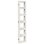 Biombo separador de 6 paneles madera maciza Paulownia blanco