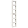 Biombo separador de 6 paneles madera maciza Paulownia blanco