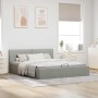 Cama hidráulica almacenaje sin colchón gris claro 160x200 cm