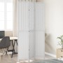 Biombo separador de 3 paneles madera maciza Paulownia blanco